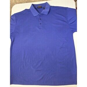 River's End Sport Short Sleeve Polo Shirt Mens Blue Casual 2X Solar Shield